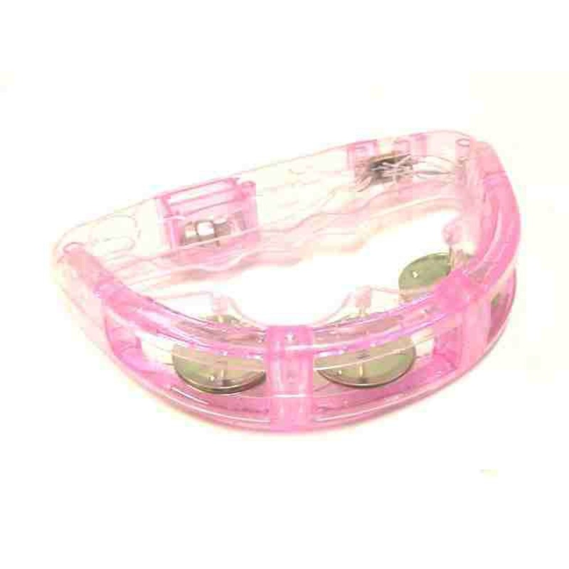 Flashing pink tambourine