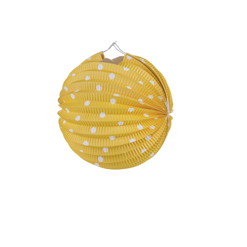 Garden lantern with yellow dotted lighting