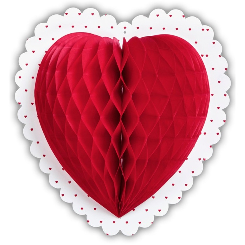 Heart honeycomb ball Valentine 25cm