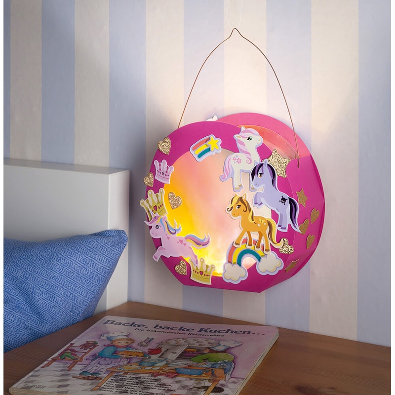 Laternen Bastelset Pony inkl. LED-Licht