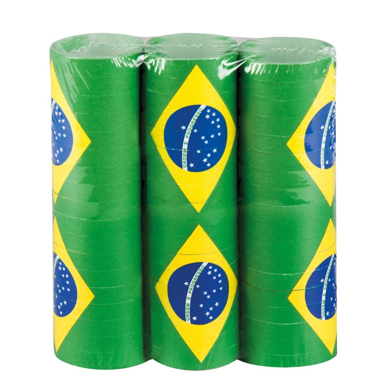 Set of 3 Brazil streamers