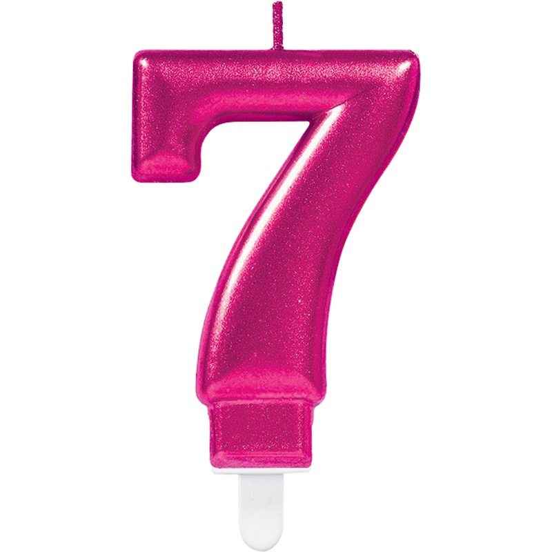 Sparkling number candle 7
