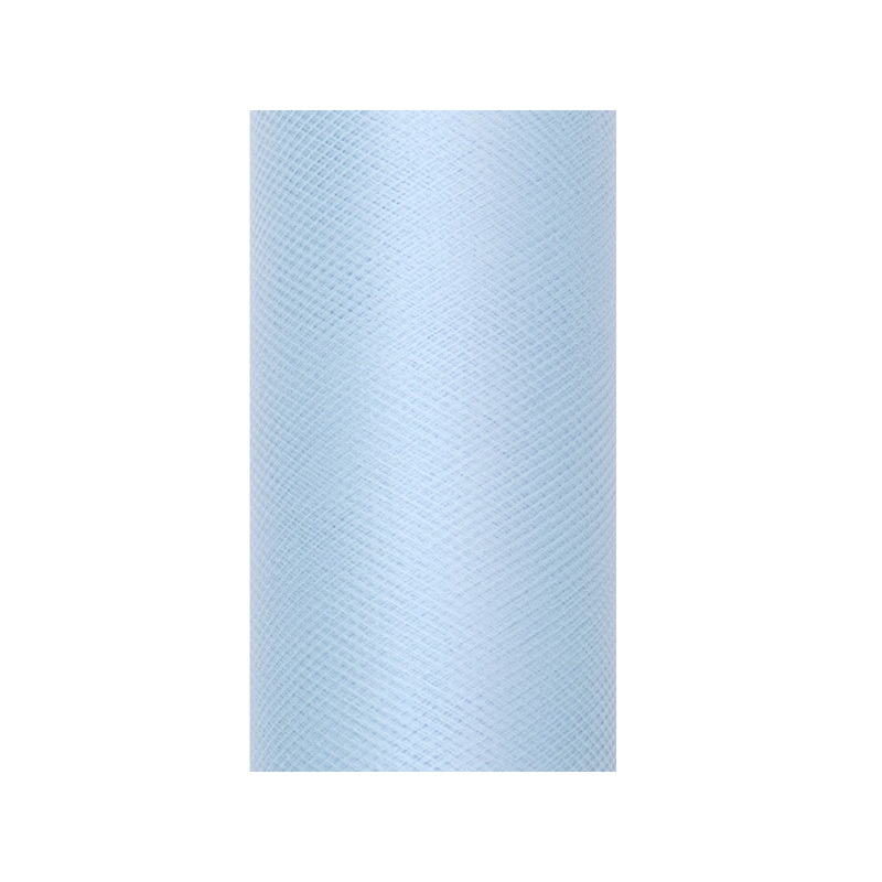 Tulle fabric Luna pastel blue 20m x 8cm