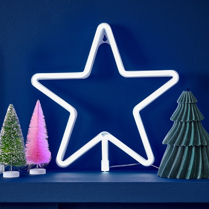 White star light decoration 28cm
