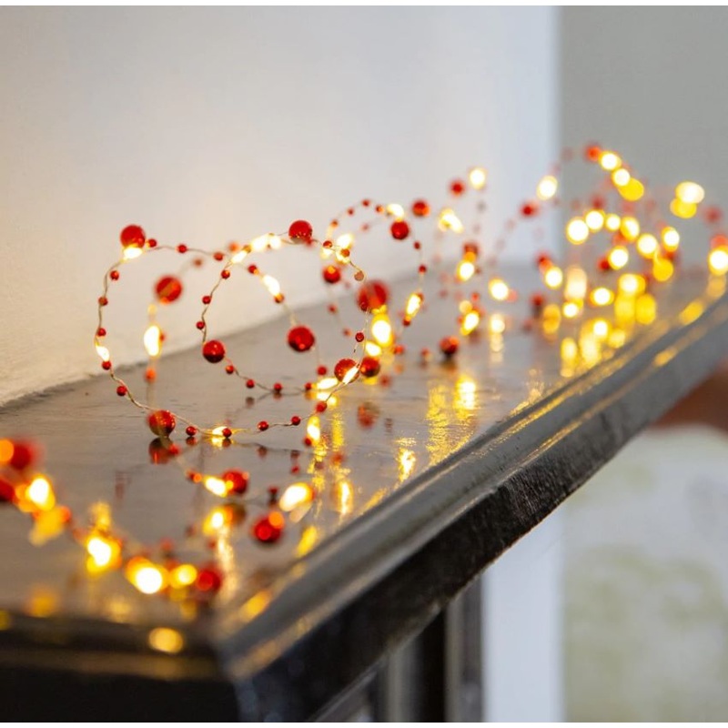Winter berries LED light chain 3m