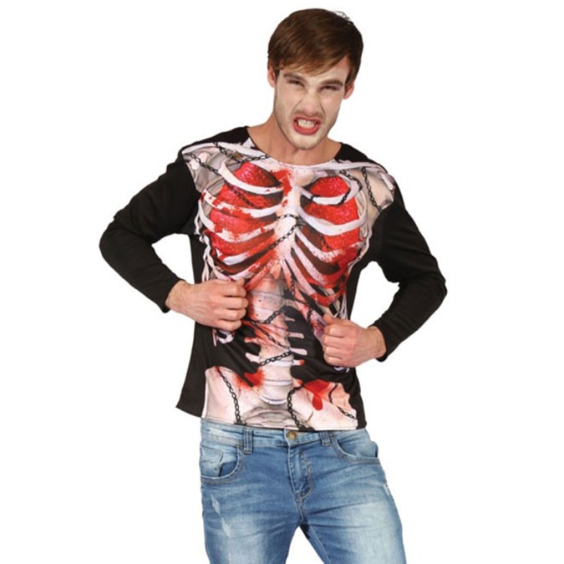 3D skeleton shirt for men