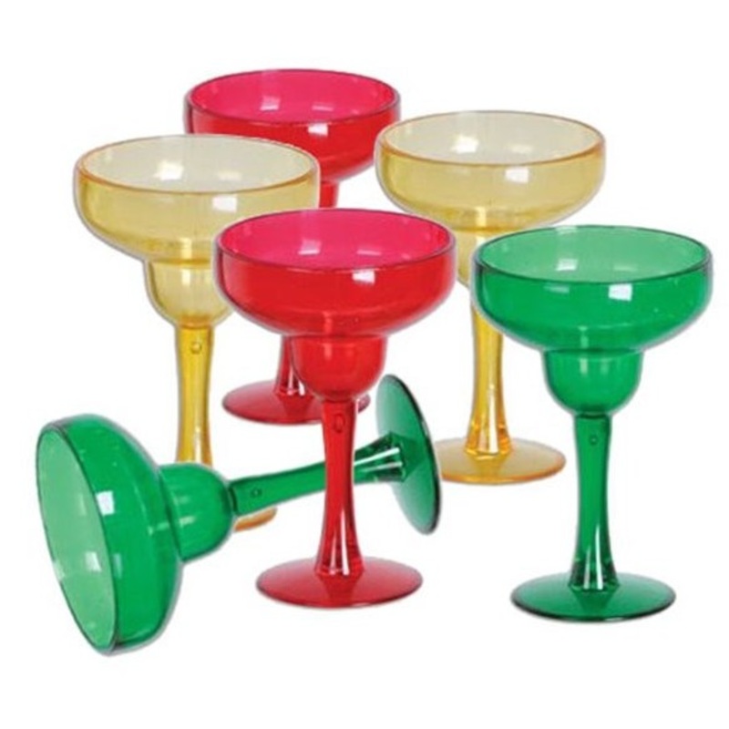 6 colorful margarita glasses Cuba 30ml