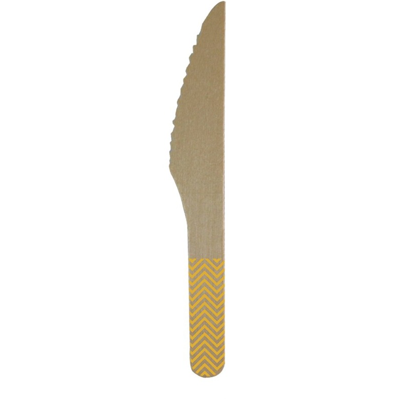 8 wooden knives Paganini yellow