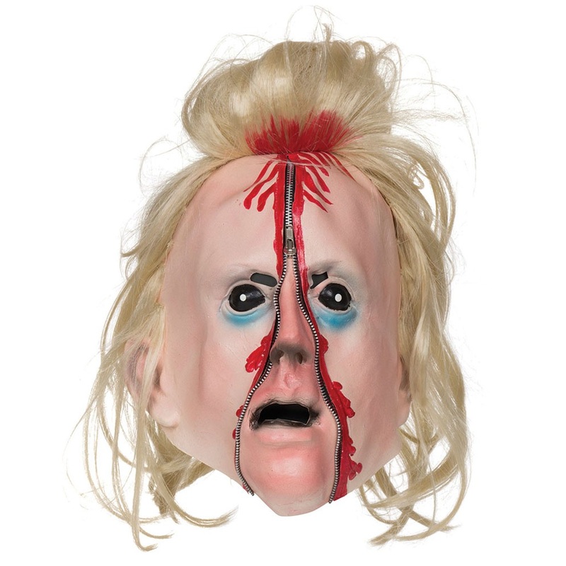 Bloody zipper mask with bun