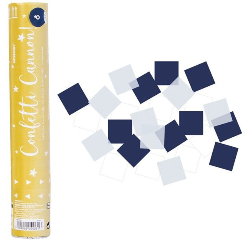 Blue Party confetti cannon 24cm