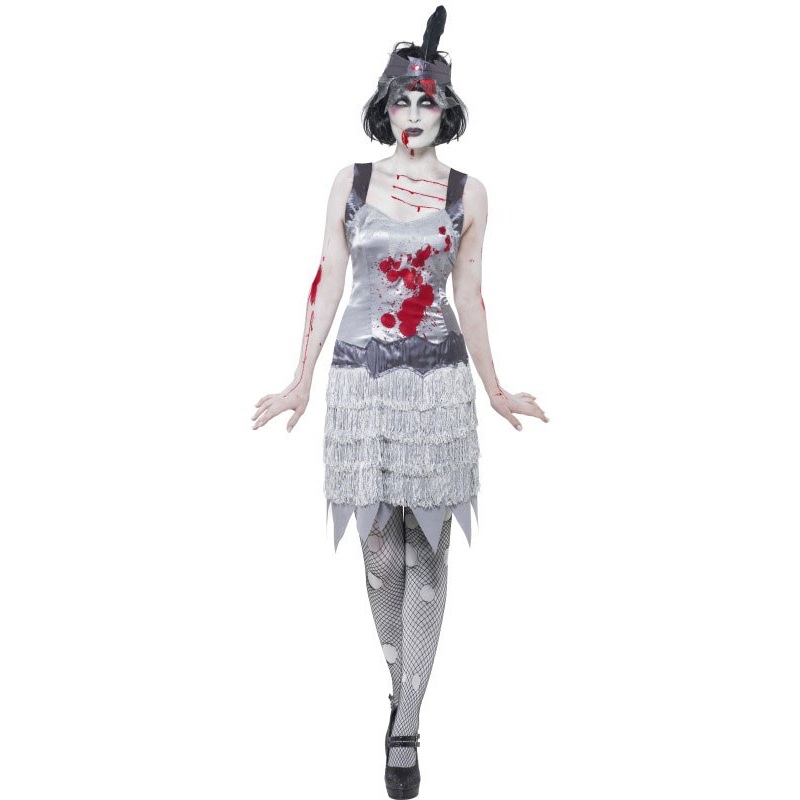 Chaleston Lady Zombie Costume Gray S