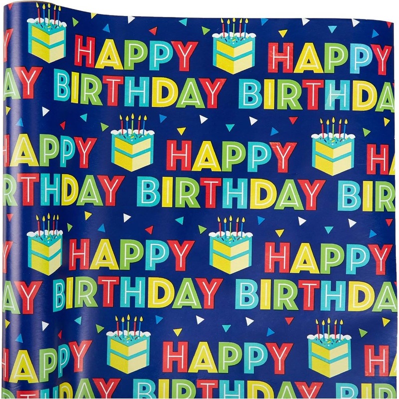 Gift wrap - Birthday cake 1.52m x 76cm