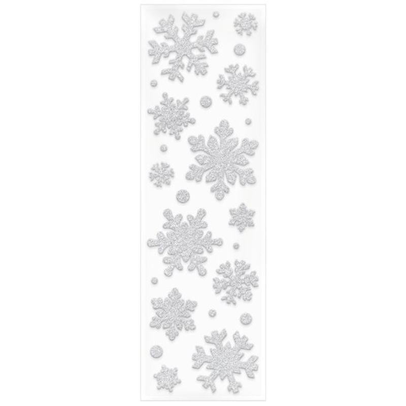 Glittering snowflakes gel stickers