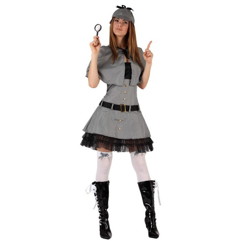 Gray female detective costume