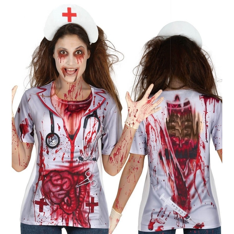Horror nurse shirt for women