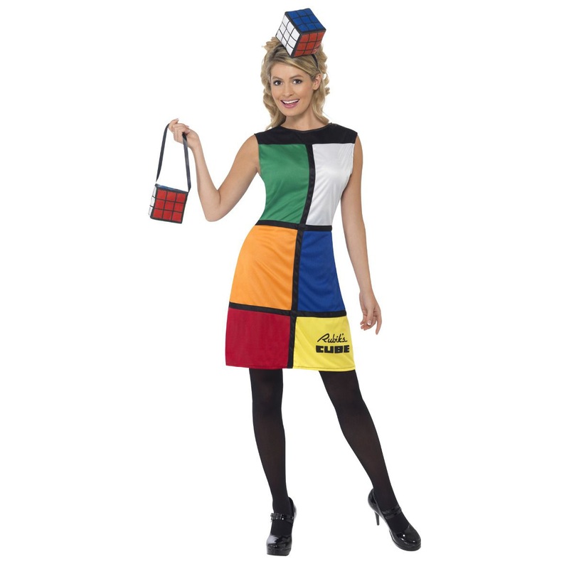 Living Rubik's Cube ladies costume S