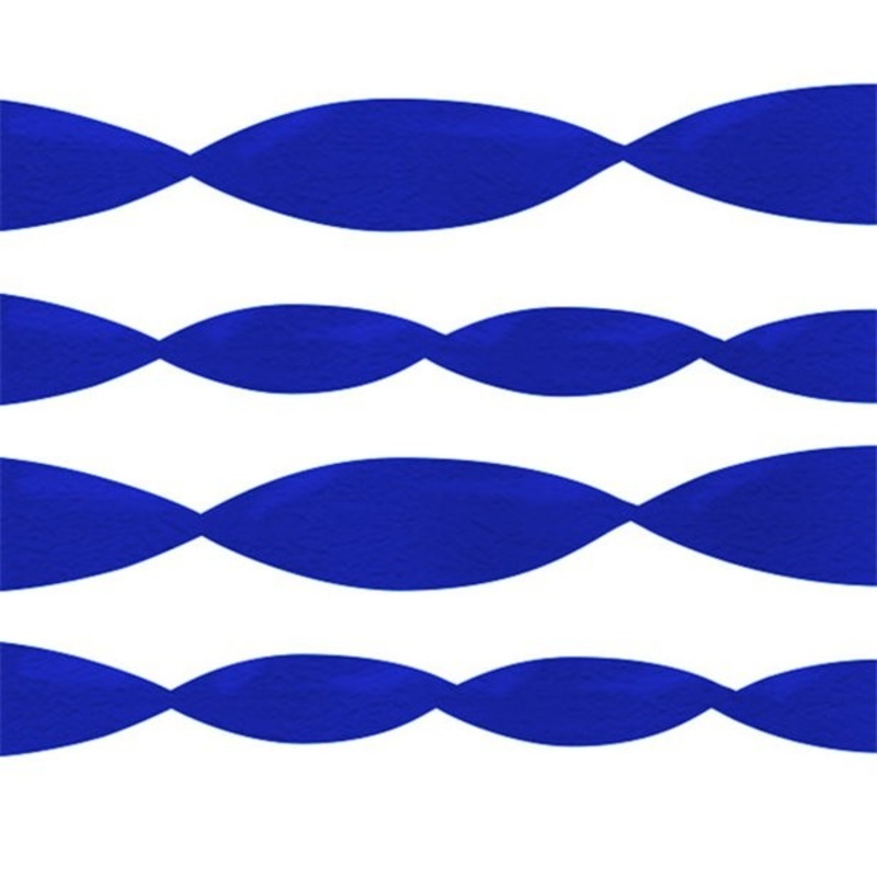 Royal blue crepe paper streamer 1.52m