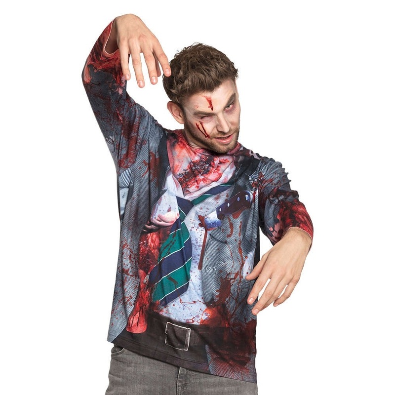 Undead College Boy Zombie Shirt M