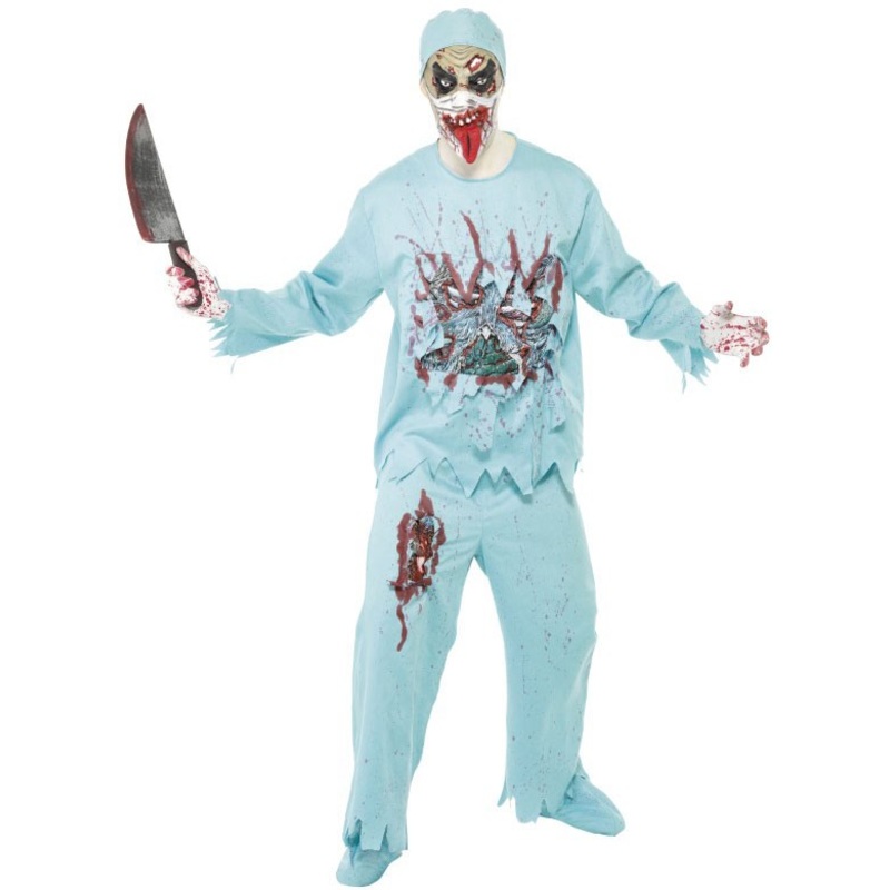 Undead horror surgeon costume men M