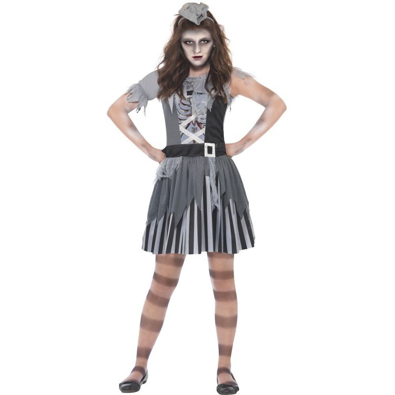 Undead pirate bride costume for girls