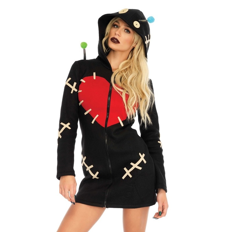 Voodoo doll fleece dress for women S
