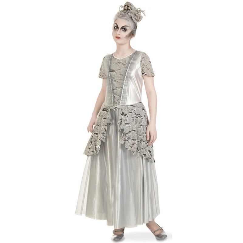 Worn zombie lady teenage costume 140