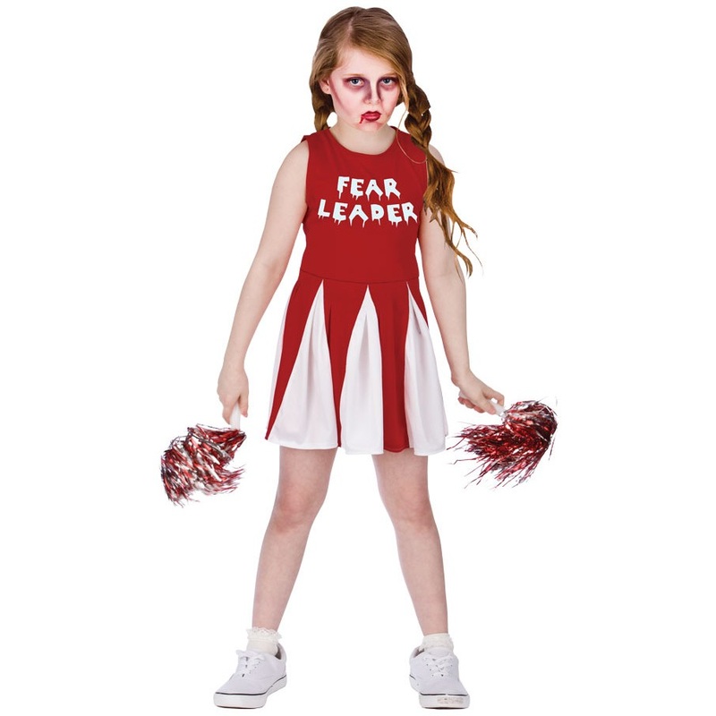 Zombie cheerleader girl child costume M
