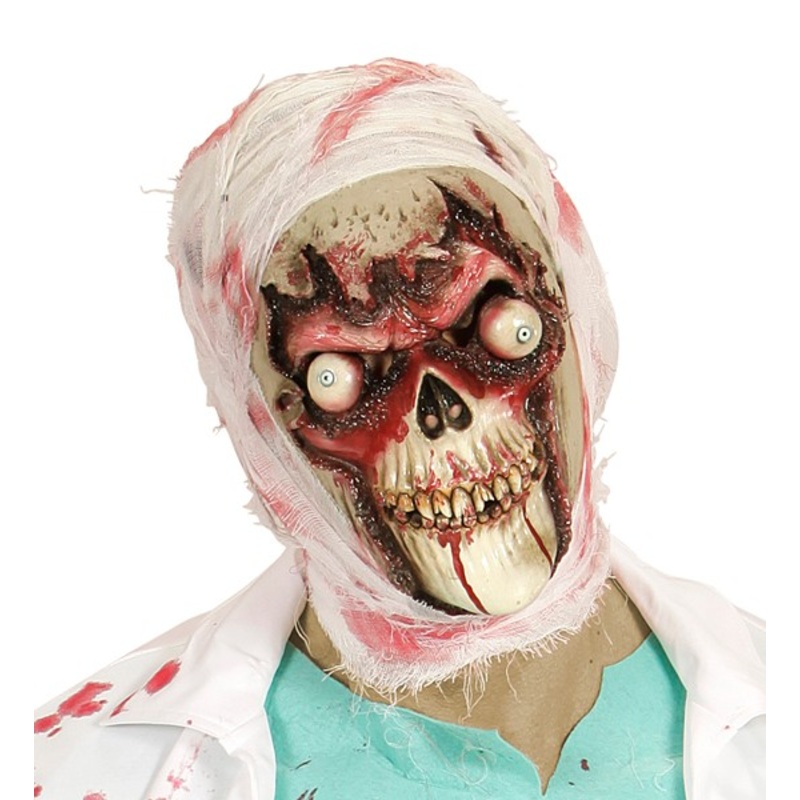 Bloody wandering zombie mask for adults