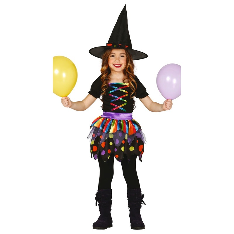 Cheeky color witch Franzi costume for children