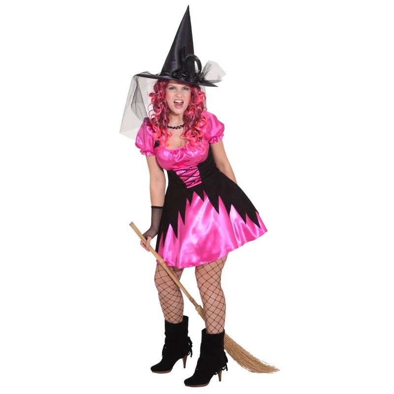 Crazy pink witch costume 36