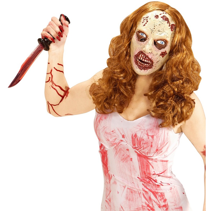 Decayed zombie Irina mask with hair