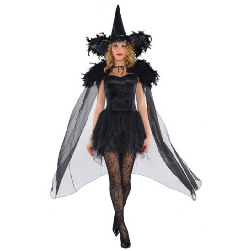 Feather-trimmed tulle cape
