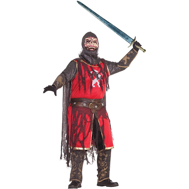 Fighting skeleton knight costume