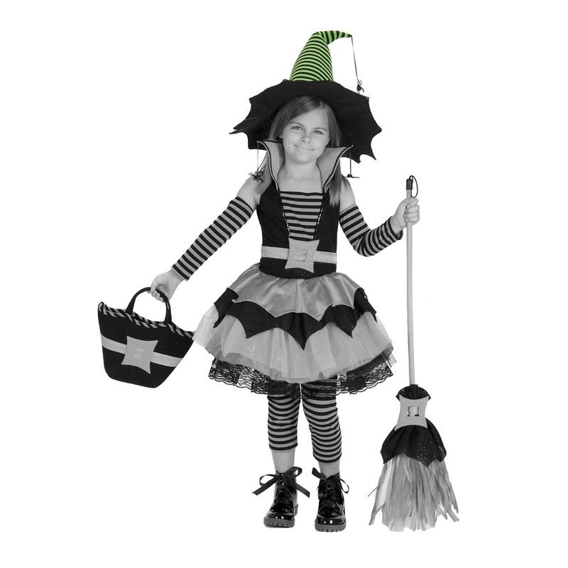 Green spider witch hat