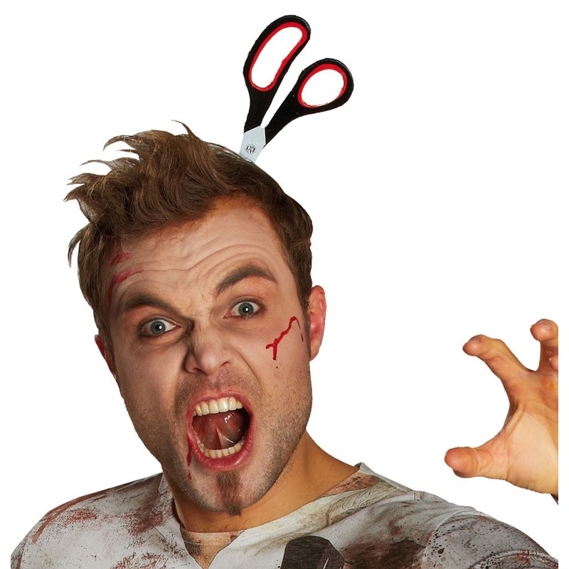 Headband horror scissors