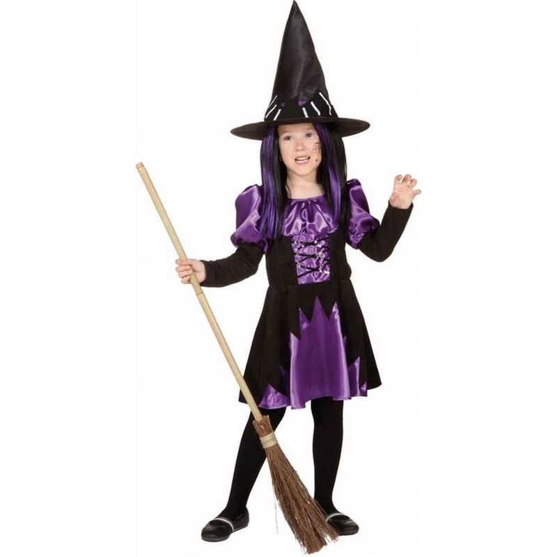 Little magical witch girl costume kids purple 116