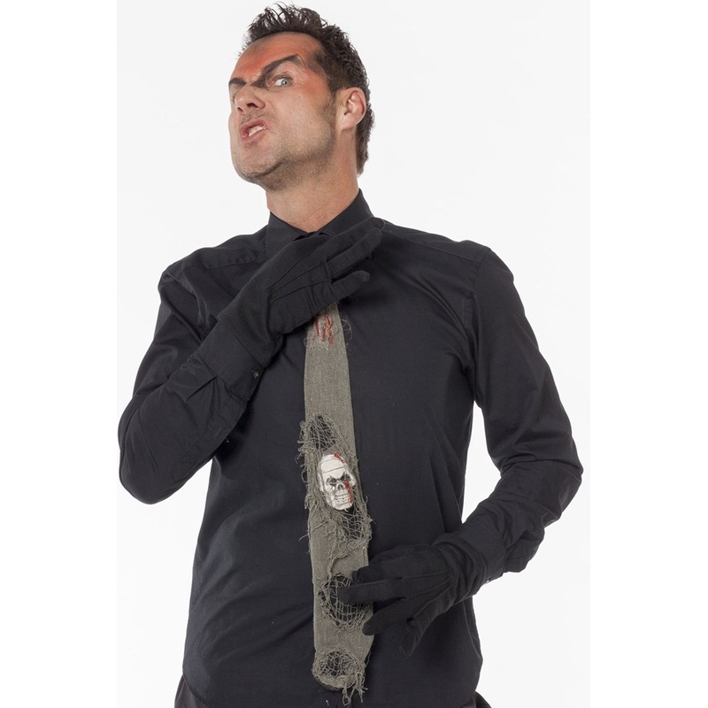 Skull horror tie