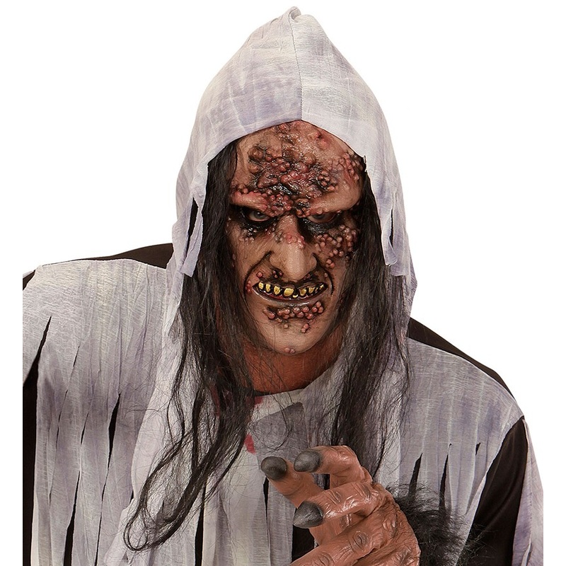Smallpox monster zombie mask made of latex