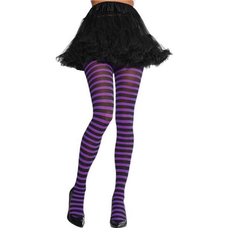 Tights for women purple-black
