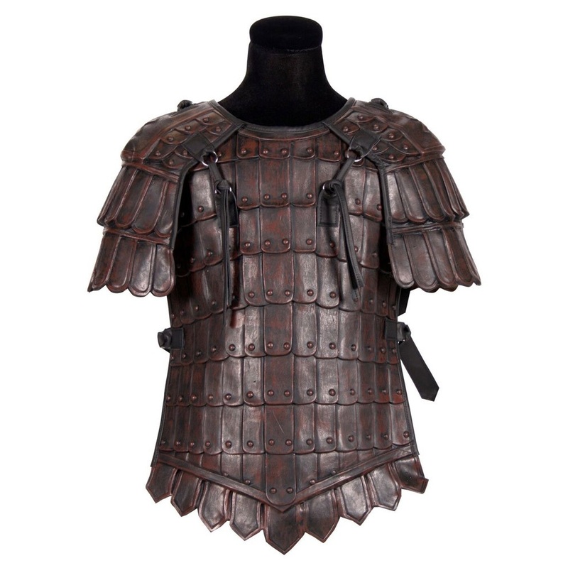 Antique viking armor in brown