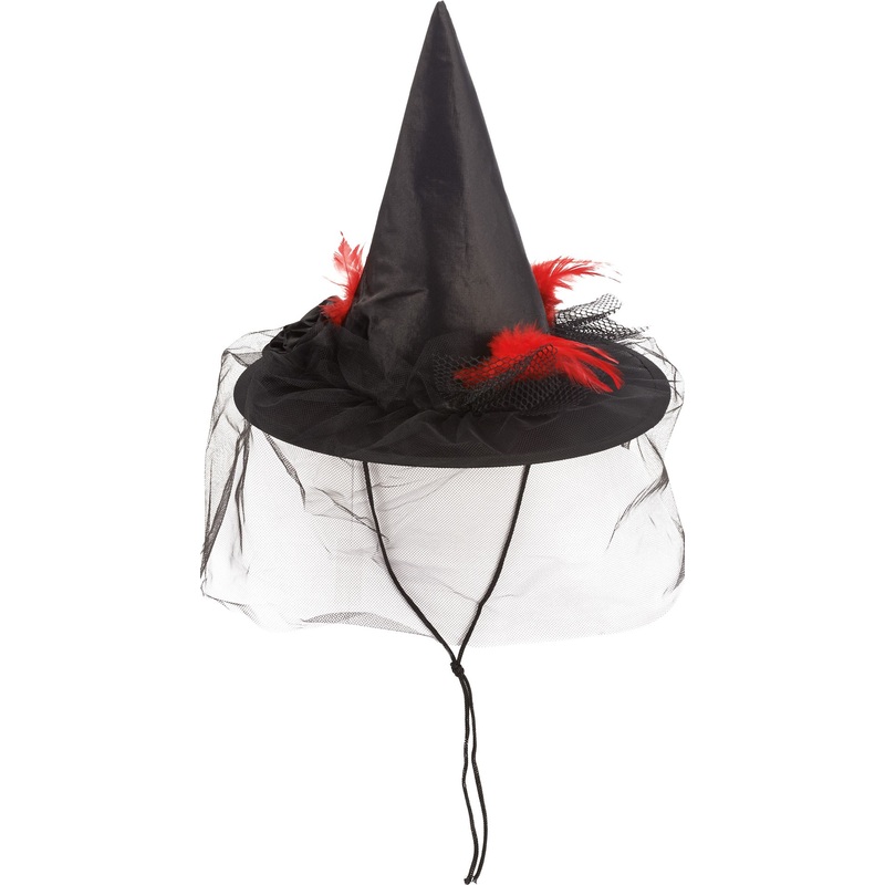 Black witch hat with detailed decoration
