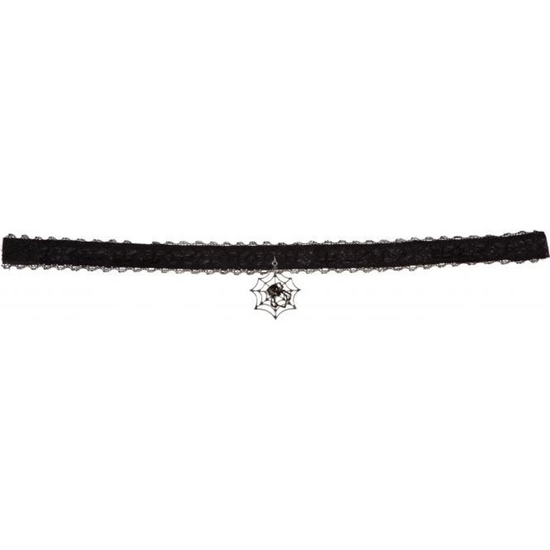 Collar with a cobweb pendant