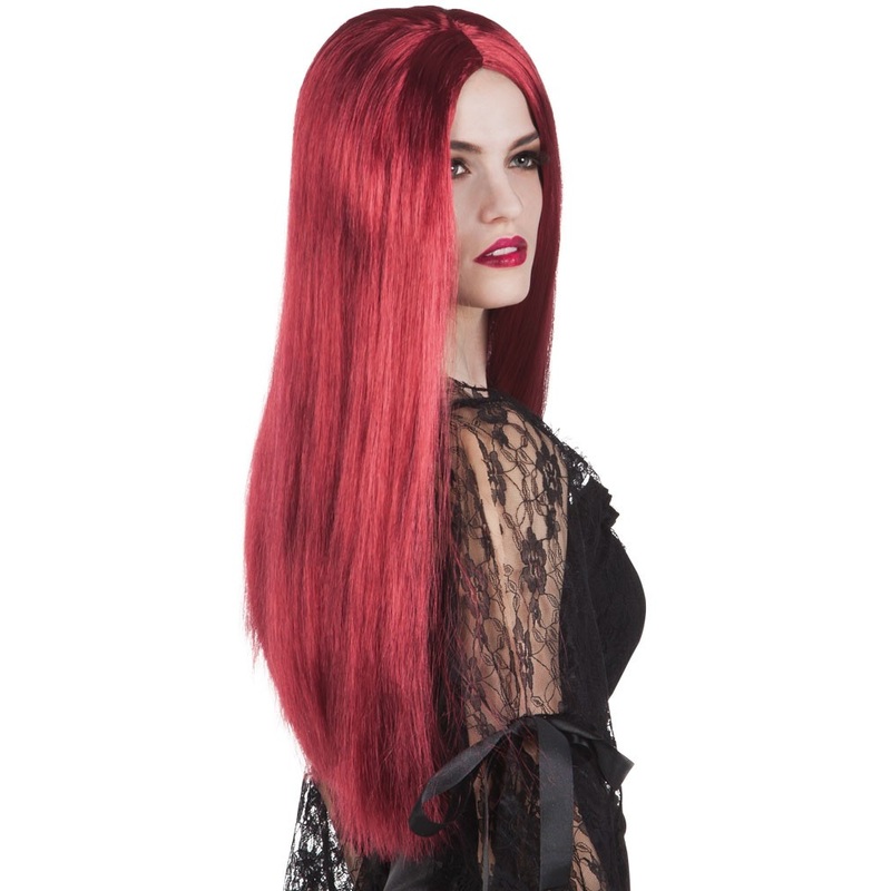 Fiery red long hair