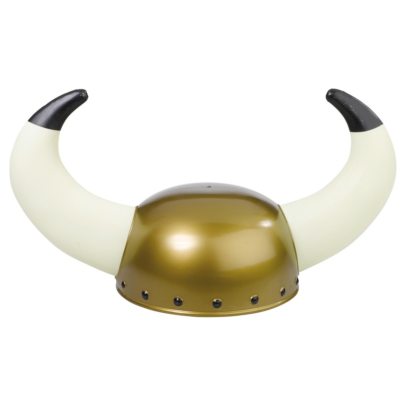 Golden viking helmet