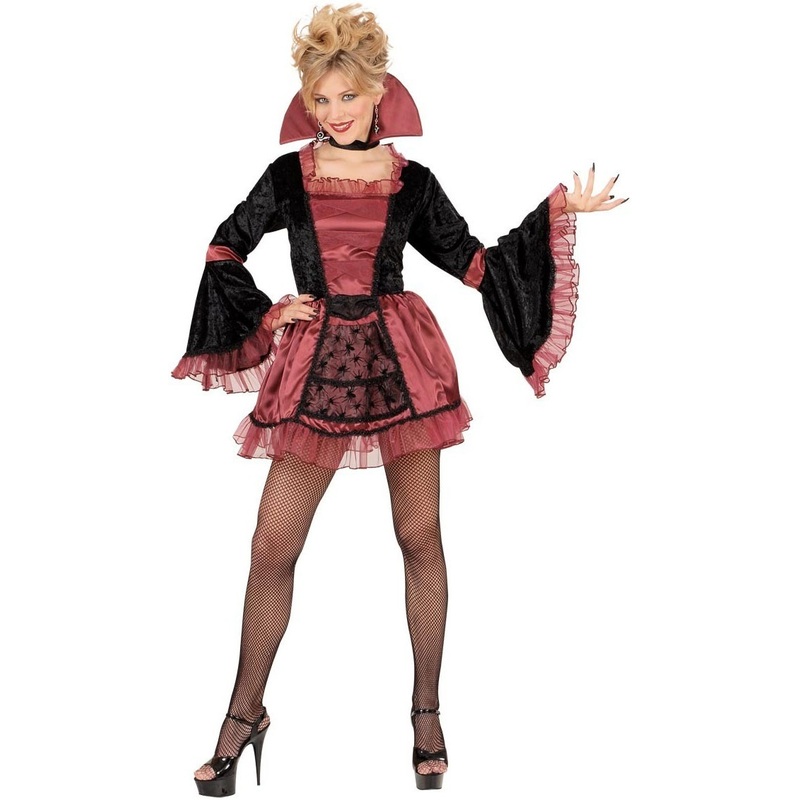 Halloween costume sexy gothic black red S