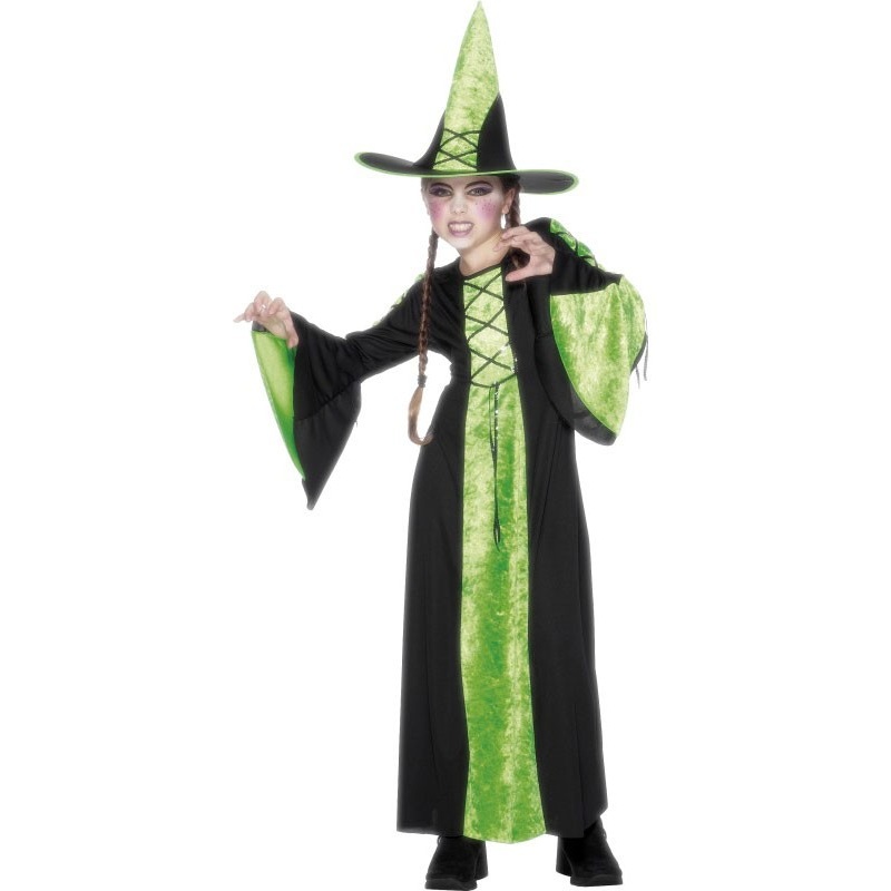 Little green witch child costume