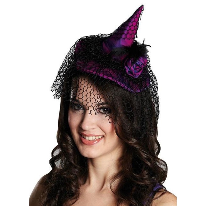 Mini veil hat with hair clip