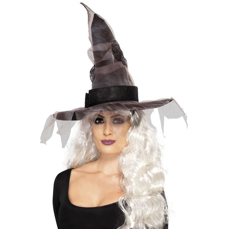 Scary witch hat black