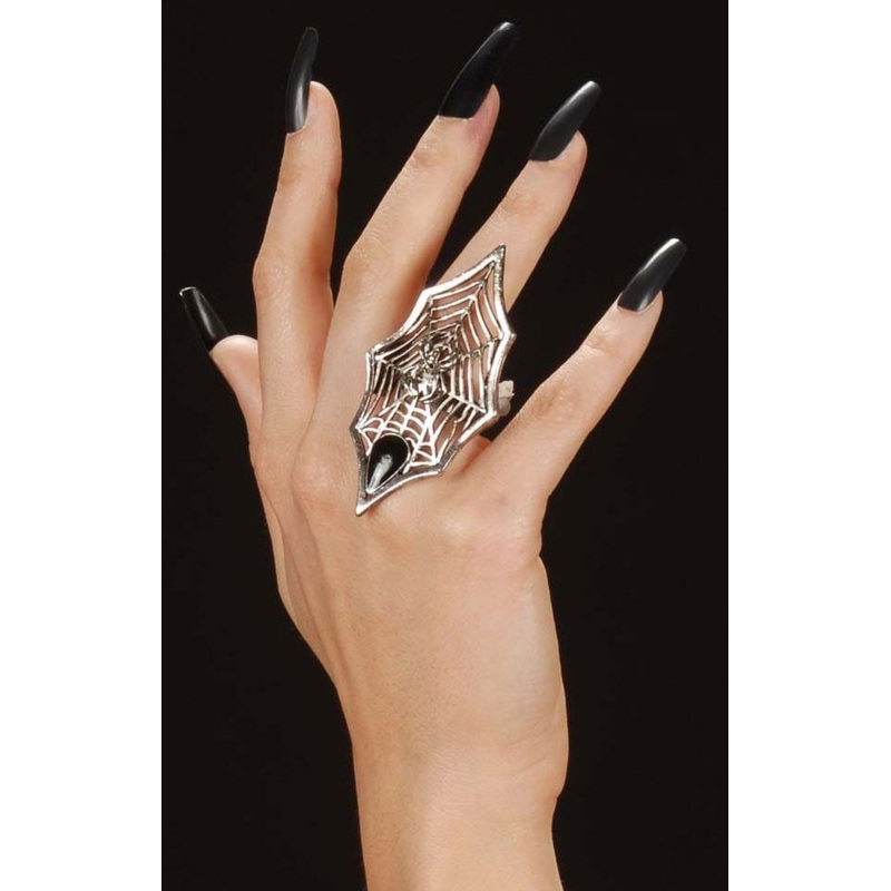 Spiderweb Ring with Gemstone