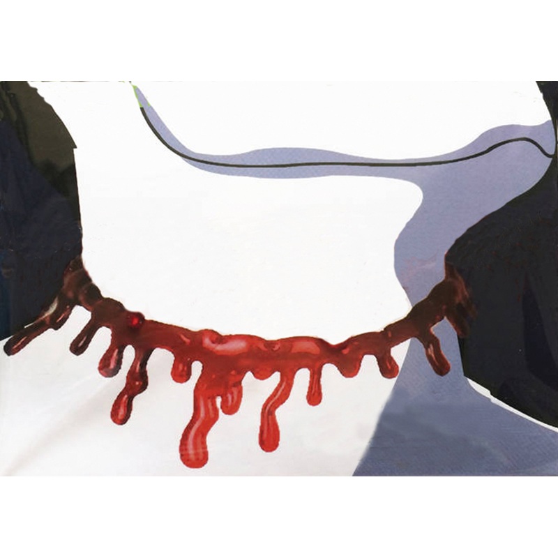 Blood smeared vampire necklace